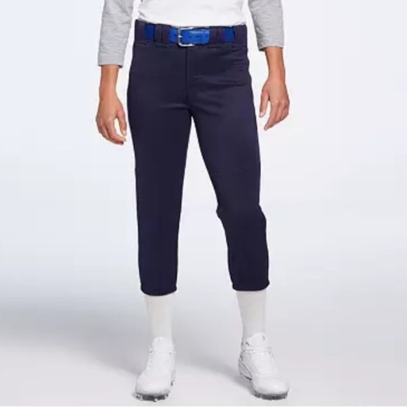 SOLD - Mizuno Softball MVP Pro Women’s Pants Navy Blue Medium - Picture 1 of 9